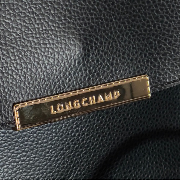 Longchamp Le Foulonné Black w/ Blue Interior Crossbody Bag – Like New - Picture 2 of 8